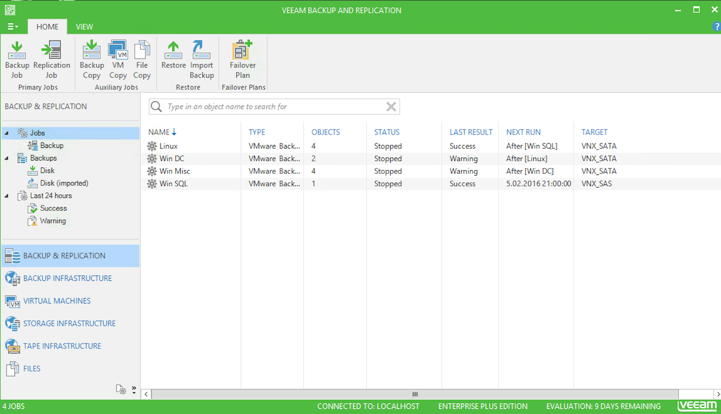 Veeam Backup & Replication v9 uuendused