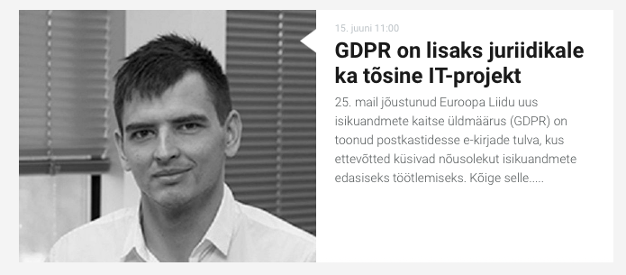 GDPR on lisaks juriidikale ka tõsine IT-projekt