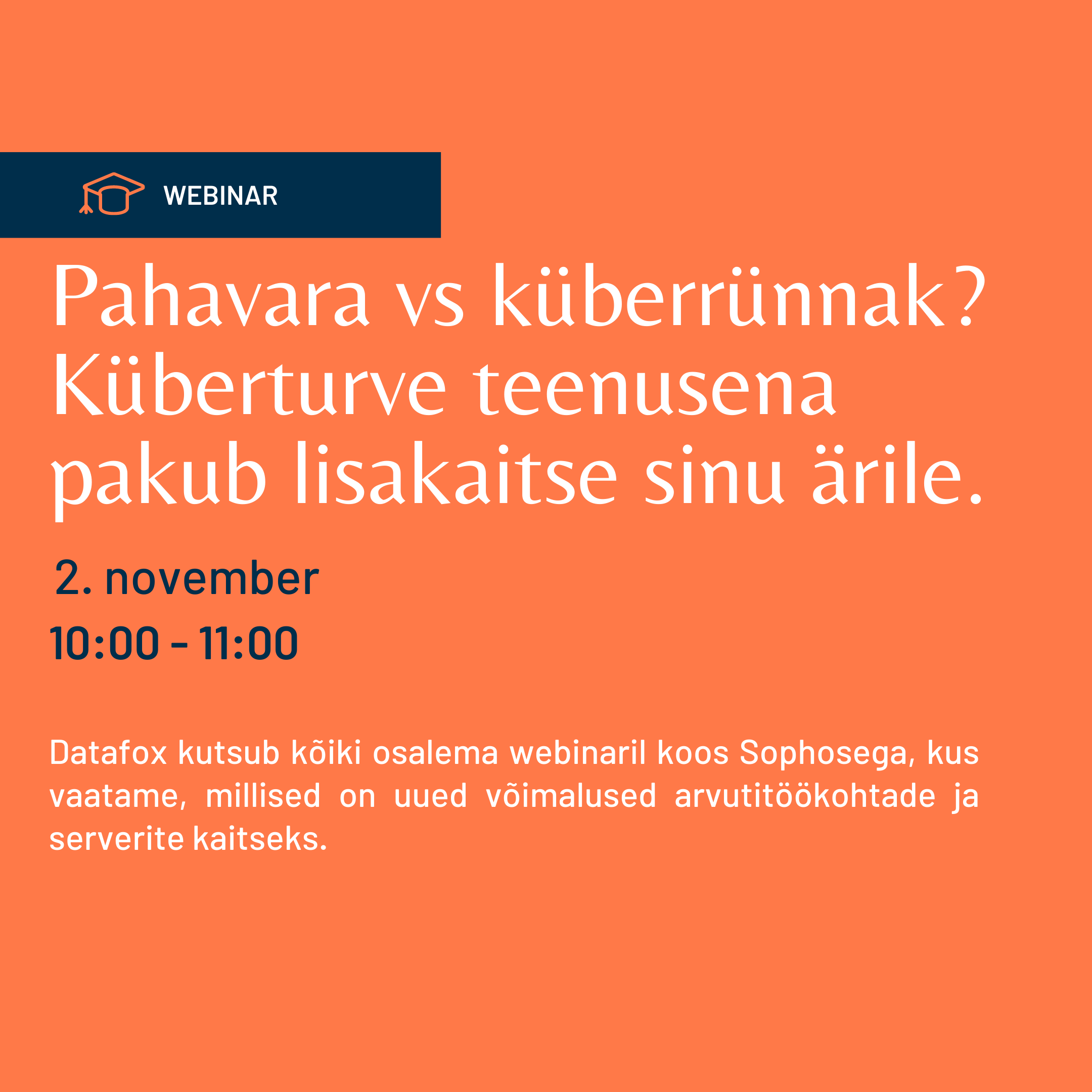 Pahavara vs küberrünnak? Küberturve teenusena pakub lisakaitse sinu ärile.